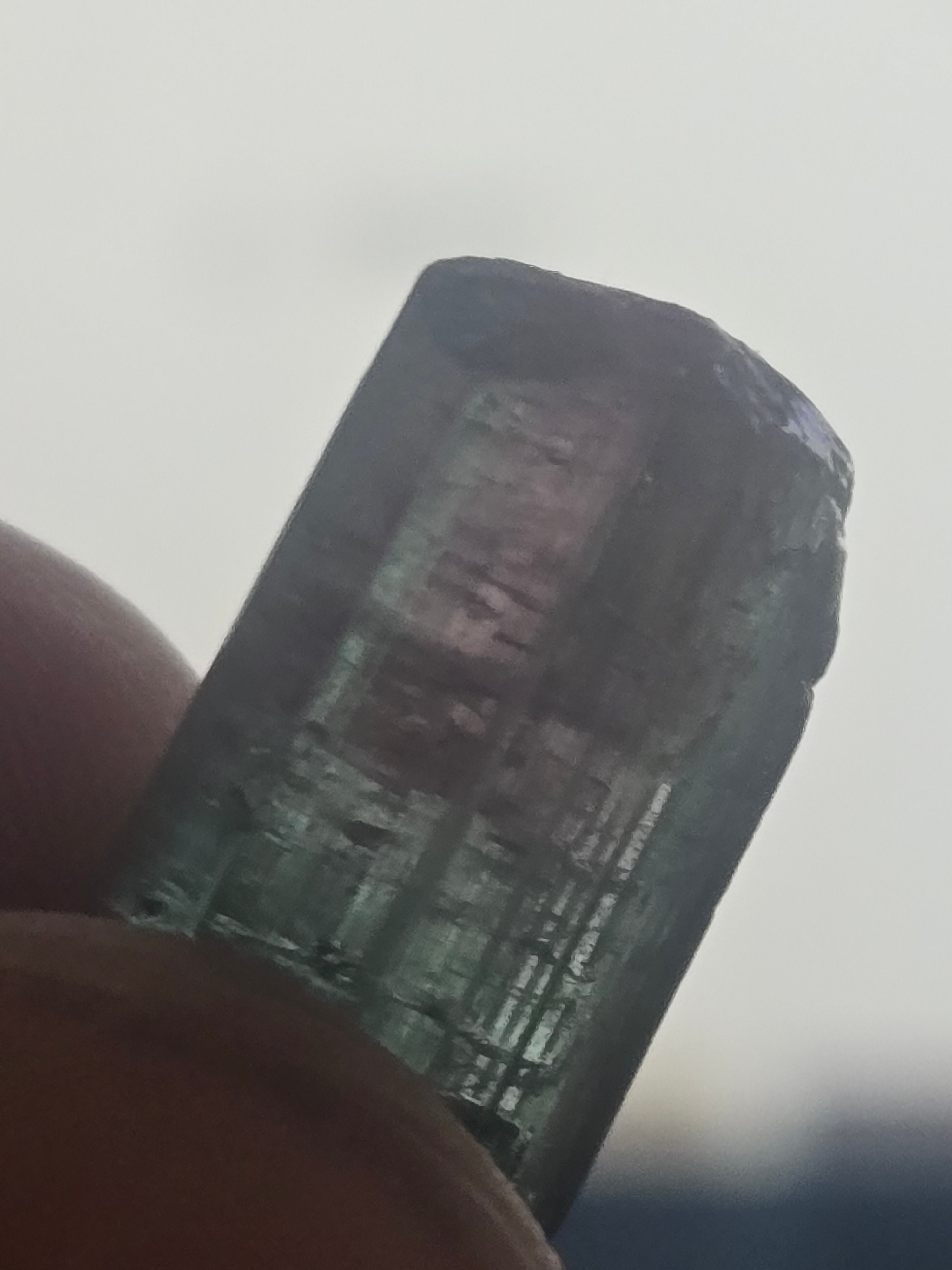 Tri Color Watermelon Tourmaline crystal