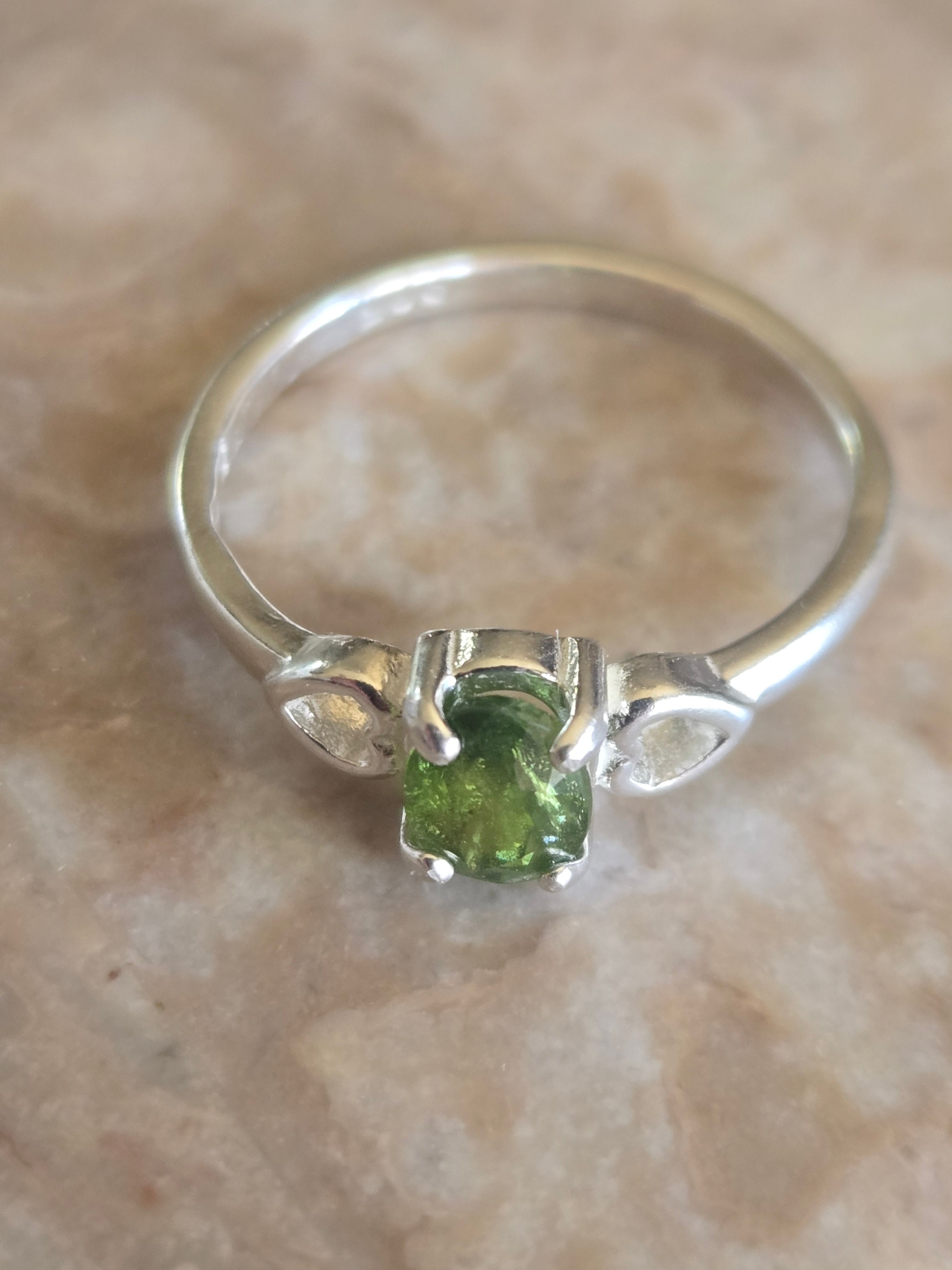 Tsavorite Heart Ring