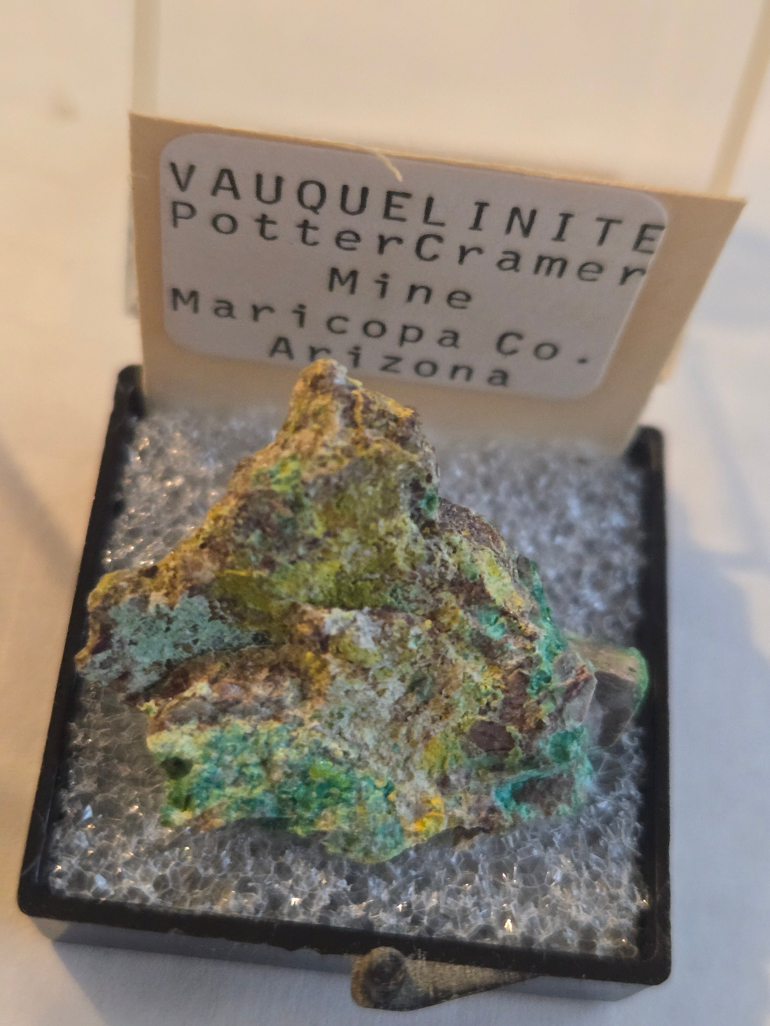 Vauquelinite specimen