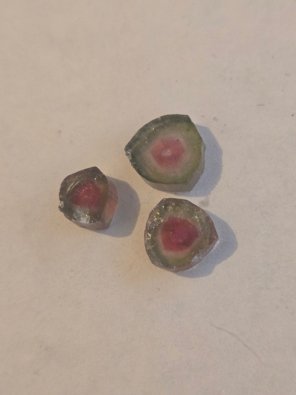 Watermelon tourmaliine slices