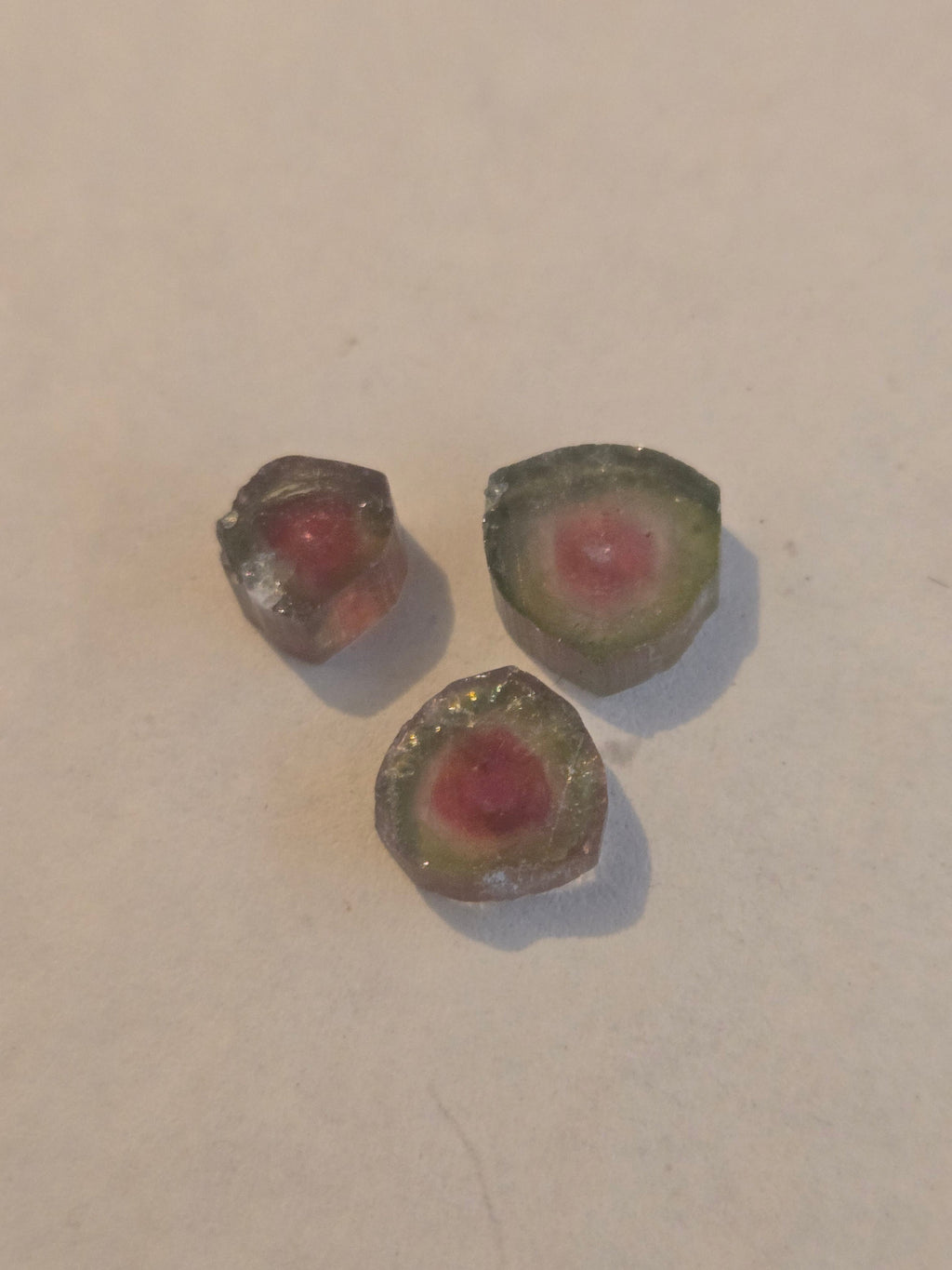 Watermelon tourmaliine slices