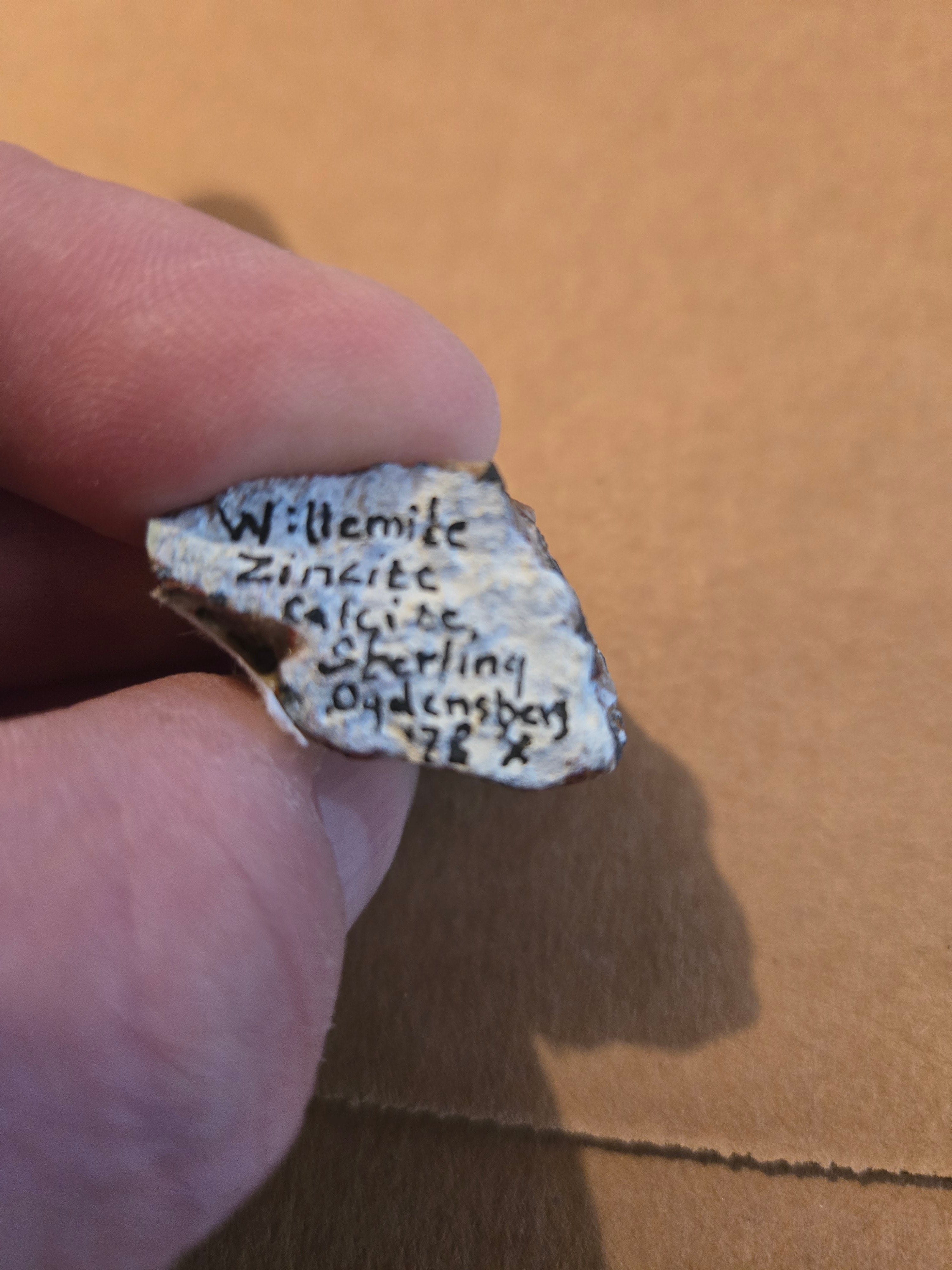 Willemite zincite