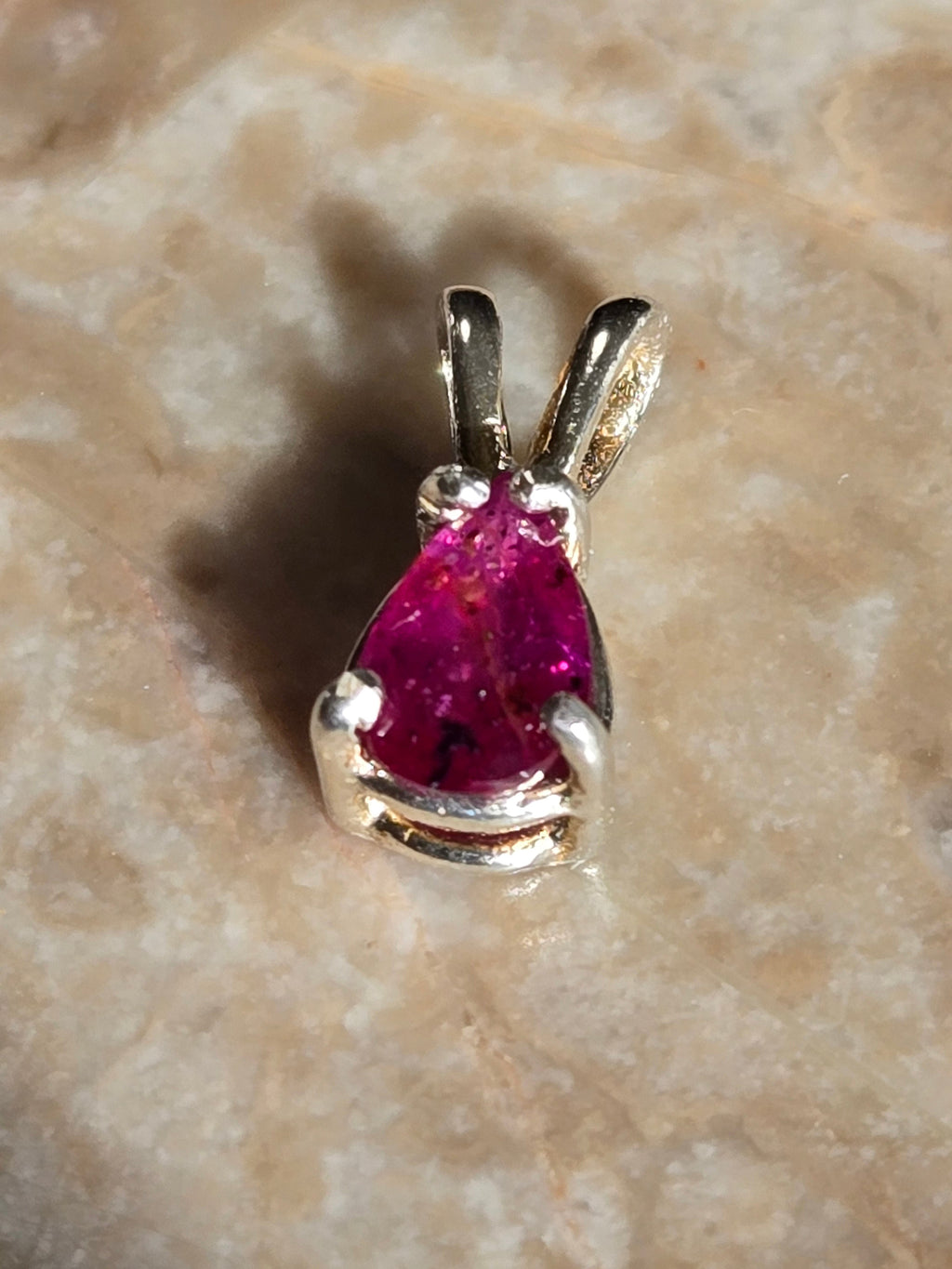 Winza Ruby Pear pendant