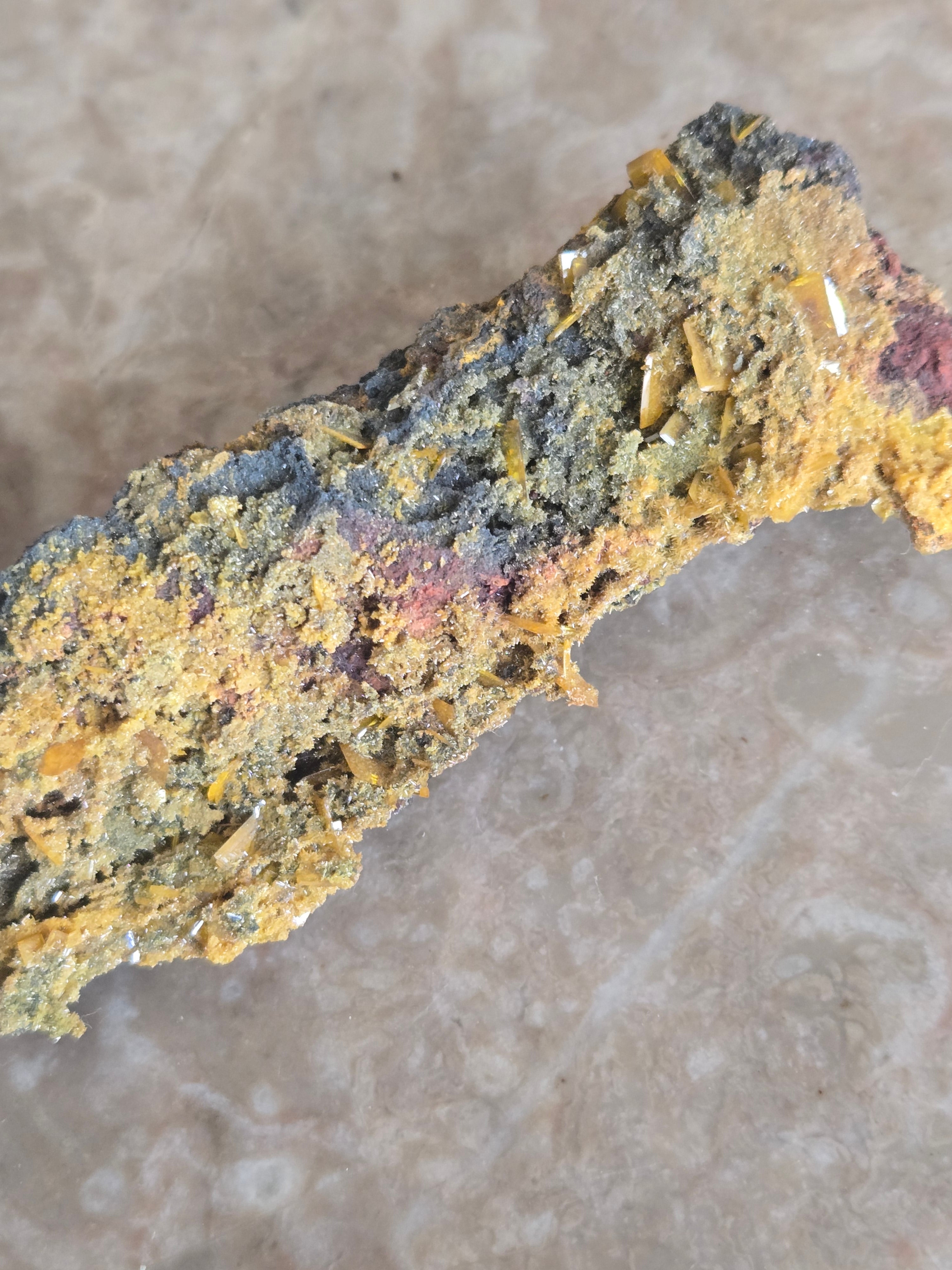 Wulfenite with mimetite