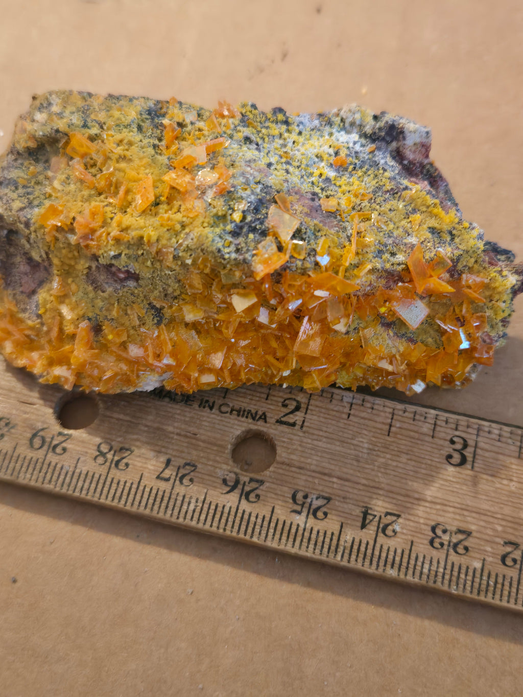 Wulfenite with mimetite