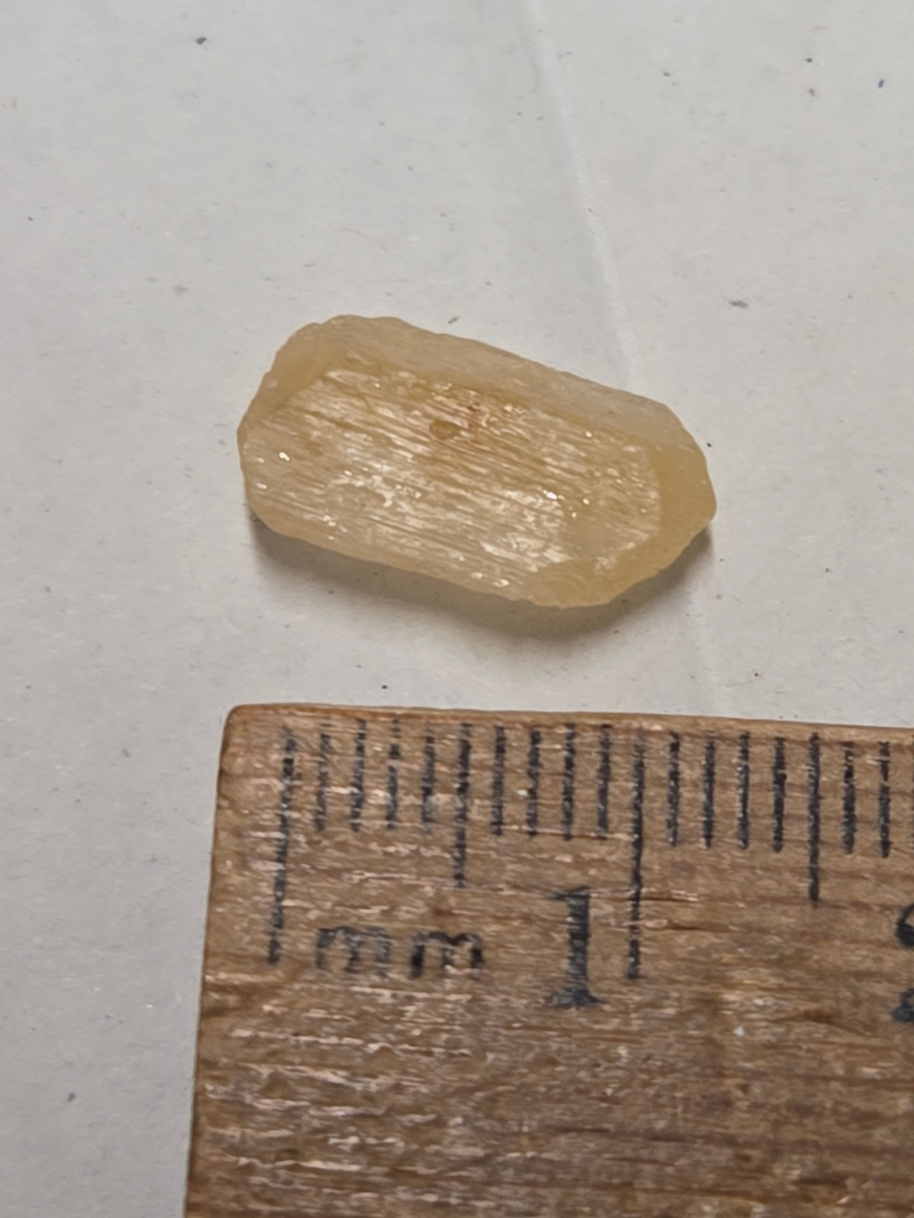 Yellow anglesite crystal