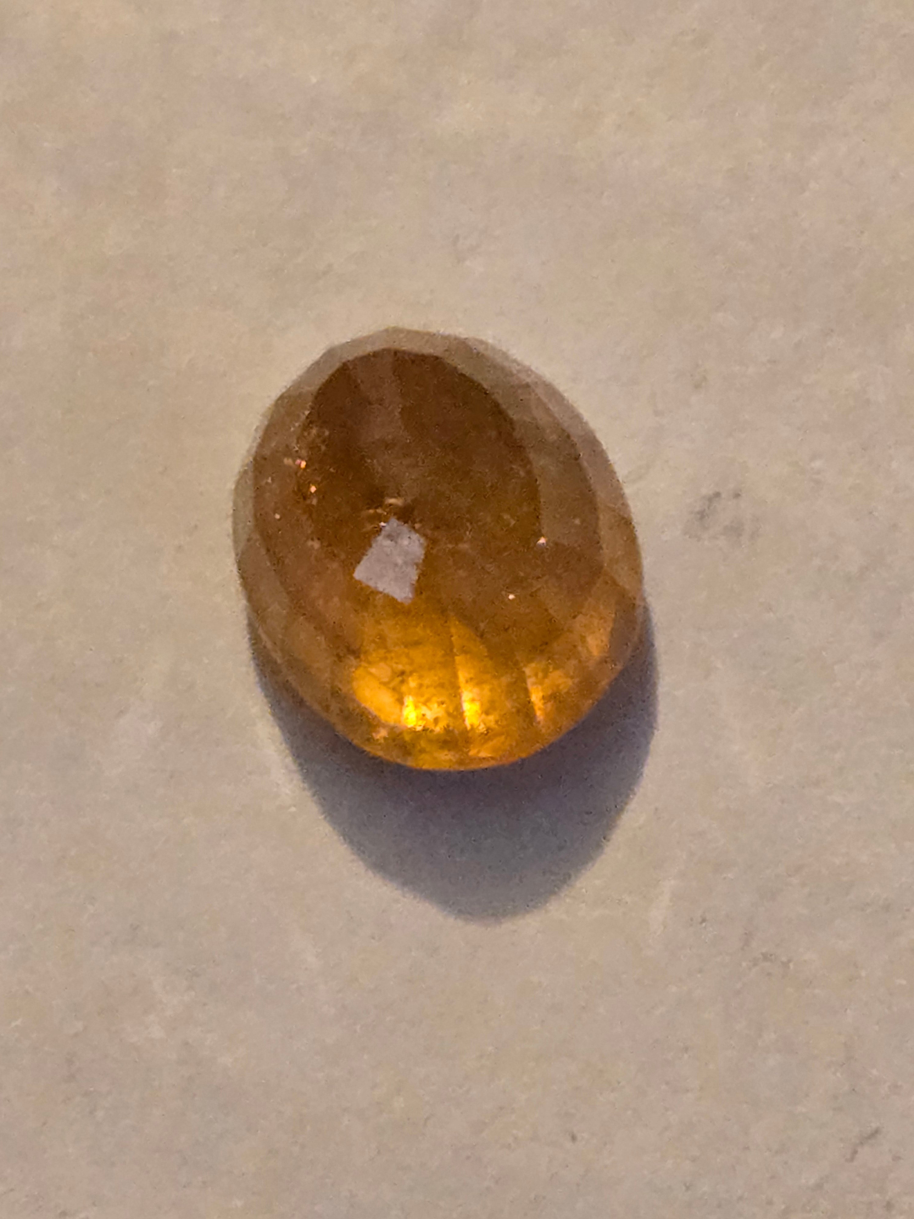 Yellow sapphire facet
