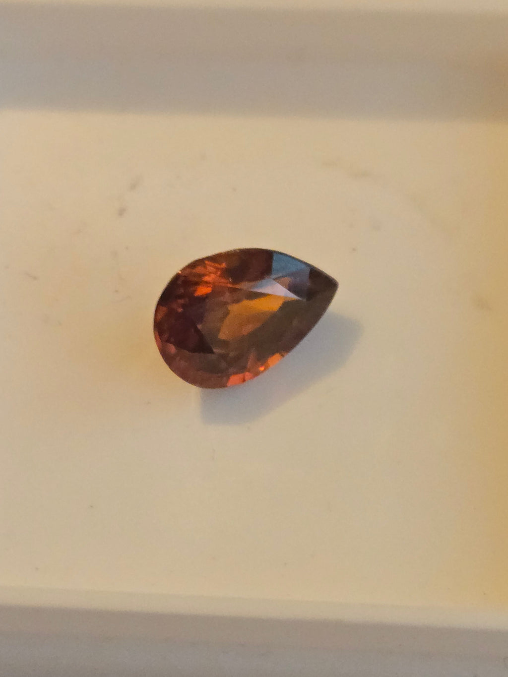 Zircon pear facet