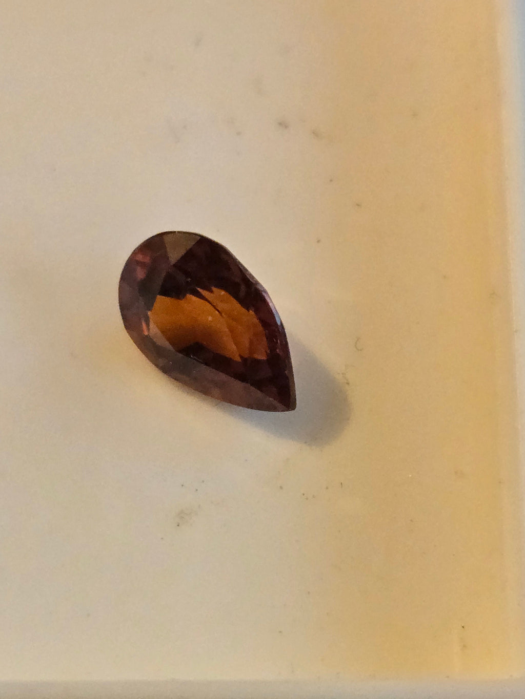 Zircon pear facet